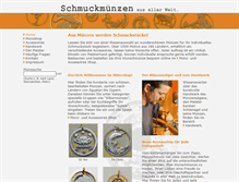 Tablet Screenshot of muenzschmuck.de